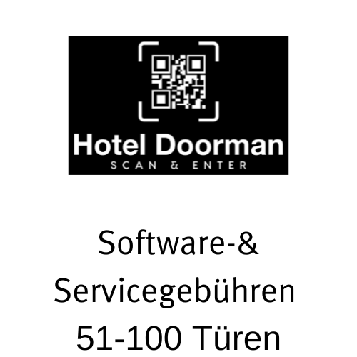 Monatliche Software- & Servicegebühr [51-100 Türen]
